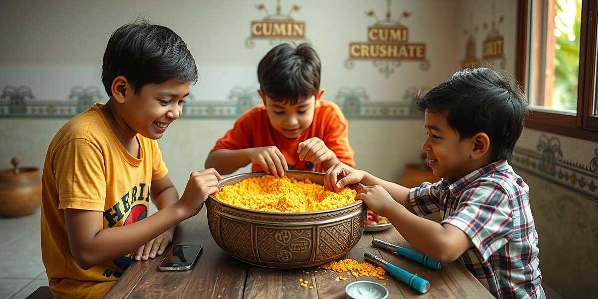 Cumin Crush - A Game for All Ages Players of different ages enjoying Cumin Crush together
